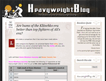Tablet Screenshot of heavyweightblog.com
